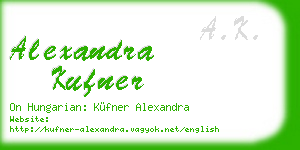 alexandra kufner business card