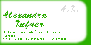 alexandra kufner business card